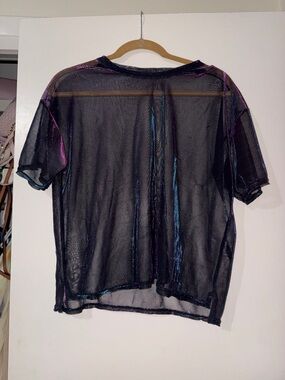 Purple and Blue two tone mesh t-shirt